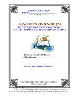 CẤU TRÚC VIẾT SÁNG KIẾN KINH NGHIỆM MỚI