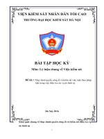 Đề tài : Thực hành quyền công tố và kiểm sát việc tuân theo pháp luật trong việc điều tra các vụ án hình sự