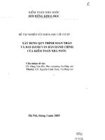 Xây dựng quy trình soạn thảo và ban hành văn bản hành chính của Kiểm toán nhà nước