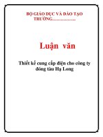 Thiết kế cung cấp điện cho công ty đóng tàu Hạ Long