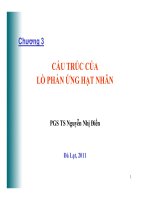 Bài giảng Chương 3 Cấu trúc của lò phản ứng hạt nhân  PGS.TS Nguyễn Nhị Điền