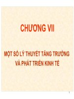CHƯƠNG VII học THUYẾT TĂNG TRƯỞNG và PHÁT TRIỂN KINH tế