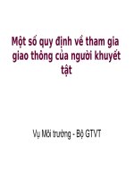 Một số quy định về tham gia giao thông của người khuyết tật