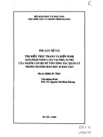 Tìm hiểu thực trạng và kiến nghị giải pháp nâng cao vai trò, vị trí của người cán bộ nữ với công tác quản lý trong ngành giáo dục & đào tạo