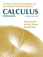 Calculus 2nd edition   multivariable solutions 