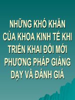 Những Khó Khăn Của Khoa Kinh Tế Khi Triển Khai Đổi Mới Phương Pháp Giảng Dạy Và Đánh Giá