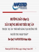 Xây dựng hồ sơ tiểu dự án thuộc dự án “đổi mới sáng tạo hướng tới người thu nhập thấp”