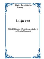 Thiết kế hệ thống điều khiển ma trận led từ xa bằng tia hồng ngoại