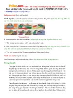Giải bài tập SGK Tiếng Anh lớp 12 Unit 15 WOMEN IN SOCIETY