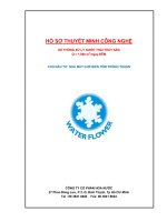 Hồ sơ thuyết minh công nghệ Hệ thống xử lý nước thải thủy sản Q = 1,000 m3ngày,đêm