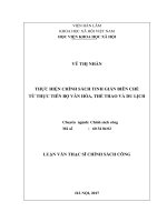 Thực hiện chính sách tinh giản biên chế từ thực tiễn bộ văn hóa, thể thao và du lịch