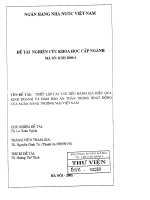 Thiết lập các chỉ tiêu đánh giá hiệu quả kinh doanh và đảm bảo an toàn trong hoạt động của Ngân hàng thương mại Việt Nam