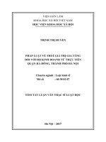 Pháp luật về thuế giá trị gia tăng đối với hộ kinh doanh từ thực tiễn quận hà đông, thành phố hà nội tt