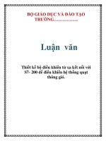 Thiết kế bộ điều khiển từ xa kết nối với S7- 200 để điều khiển hệ thống quạt thông gió