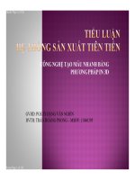 Tiểu luận Công nghệ tạo mẫu nhanh bằng phương pháp in 3D