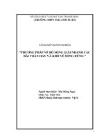 SKKN phương pháp vẽ bó sóng giải nhanh các bài toán hay và khó về sóng dừng 