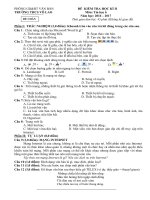 ĐỀ THI TIN 6 HỌC KỲ 2.1