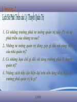 Bài giảng Lịch Sử Phát Triển các Lý Thuyết Quản Trị