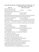 Đề thi học kì 1 môn Giáo dục công dân lớp 12 trường THPT Phan Ngọc Hiển, Cà Mau năm học 2016  2017 (Ban KHTN) 