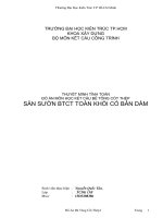 Thuyết minh tính toán đồ án môn học Kết cấu bê tông cốt thép Sàn sườn bê tông cốt thép toàn khối có bản dầm