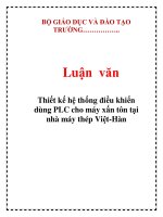 Thiết kế hệ thống điều khiển dùng PLC cho máy xấn tôn tại nhà máy thép Việt-Hàn