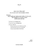 Hoàn thiện quy trình nhân giống và sản xuất thử nghiệm cây lão quan thảo ở đồng bằng Bắc Bộ