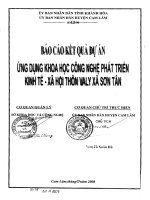 Ứng dụng Khoa học công nghệ phát triển kinh tế - xã hội thôn Valy xã Sơn Tân