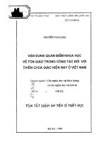 vận dụng quan điểm khoa học về tôn giáo trong công tác đối với thiên chúa giáo hiên nay