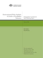 Ebook Environmental Policy Analysis A Guide to Non‑Market Valuation