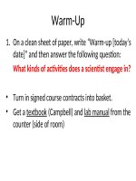 Lecture AP Biology  Chapter 1 Introduction to Biology