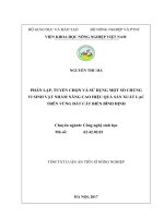 Phân lập, tuyển chọn và sử dụng một số chủng vi sinh vật nhằm nâng cao hiệu quả sản xuất lạc trên vùng đất cát biển bình định (tt) 