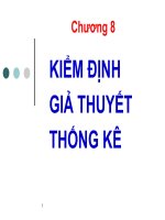 Bài giảng KIỂM ĐỊNH GIẢ THUYẾT THỐNG KÊ