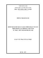 Định tội danh đối với tội lừa đảo chiếm đoạt tài sản theo luật hình sự Việt Nam từ thực tiễn thành phố Hà Nội