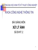 BÀI GIẢNG MÔN XỬ LÝ ẢNH
