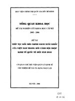 Tiếp tục đổi mới chính sách xuất khẩu của Việt Nam trong bối cảnh hội nhập kinh tế quốc tế đến năm 2010 - Tài liệu, ebook, giáo trình