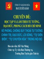 Chuyên Đề Học Tập Và Làm Theo Tư Tưởng,  Đạo Đức, Phong Cách Hồ Chí Minh