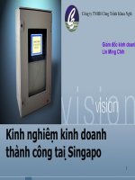 Kinh nghiệm kinh doanh thành công tại Singapo