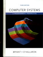 Computer systems  a programmers perspective randal e  bryant, david r  ohallaron  