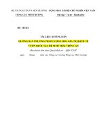 Tài liệu hướng dẫn Hướng dẫn phương pháp lượng hóa giá trị kinh tế vườn Quốc gia hệ sinh thái trên cạn