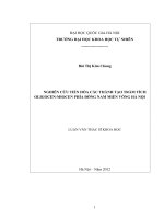 Nghiên cứu tiến hóa các thành tạo trầm tích oligocen miocen phía đông nam miền võng hà nội 