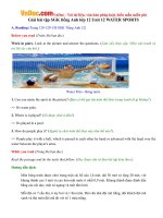 Giải bài tập SGK tiếng Anh lớp 12 Unit 12 WATER SPORTS 