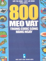 Ebook 800 mẹo vặt trong cuộc sống hàng ngày (in lần thứ 2) Phần 1