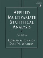 Ebook Applied multivariate statistical analysis (5th edition) Part 1