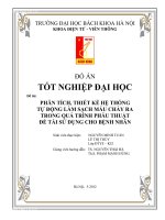 Luận văn tốt nghiệp ngành Điện tử Viễn thông-ĐHBKHN Phân tích, thiết kế hệ thống tự động làm sạch máu chảy ra trong quá trình phẫu thuật để tái sử dụng cho bệnh nhân