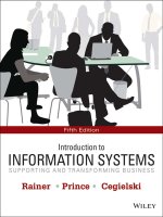Introduction to the information systems supporting and transforming business 5th rainer prince