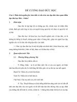 ĐỀ CƯƠNG ĐẠO ĐỨC HỌC