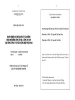 Hoàn thiện cơ chế quản lý tài chính theo mô hình công ty mẹ - công ty con tại tổng công ty CP xây dựng điện Việt Nam