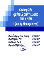 Bài Giảng Quản Lý Chất Lượng Phần Mềm (Quality Management)
