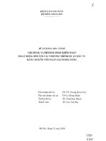 Nội dung và phương pháp kiểm toán hoạt động đối với các chương trình dự án đầu tư bằng nguồn vốn ngân sách nhà nước