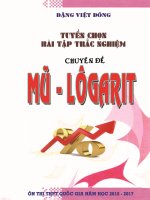 Tuyển chọn bài tập trắc nghiệm chuyên đề Mũ - lôgarit